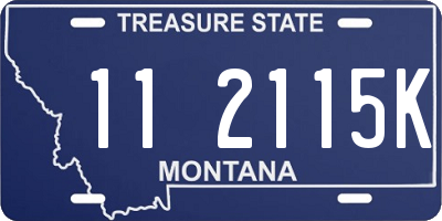 MT license plate 112115K