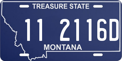 MT license plate 112116D