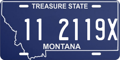 MT license plate 112119X