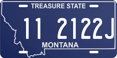 MT license plate 112122J