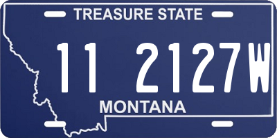 MT license plate 112127W