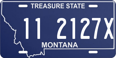 MT license plate 112127X