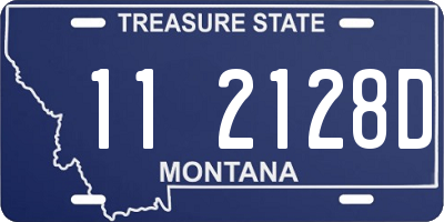 MT license plate 112128D