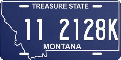 MT license plate 112128K