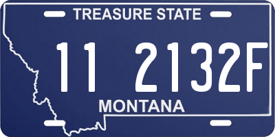 MT license plate 112132F