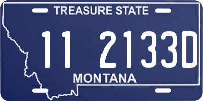 MT license plate 112133D