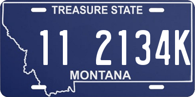 MT license plate 112134K