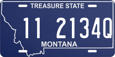 MT license plate 112134Q
