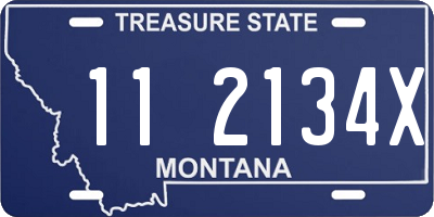 MT license plate 112134X
