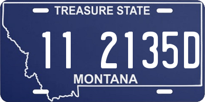 MT license plate 112135D