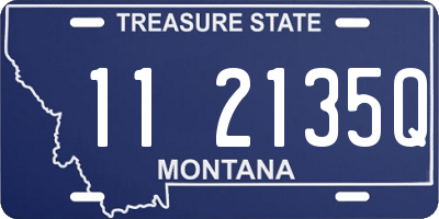 MT license plate 112135Q