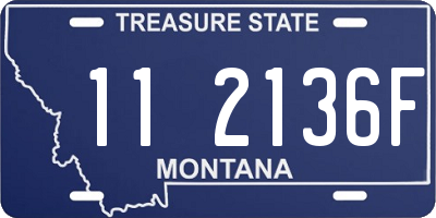 MT license plate 112136F