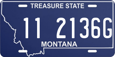 MT license plate 112136G