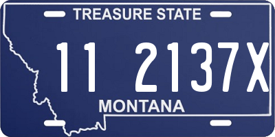 MT license plate 112137X
