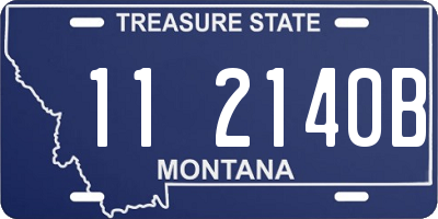 MT license plate 112140B