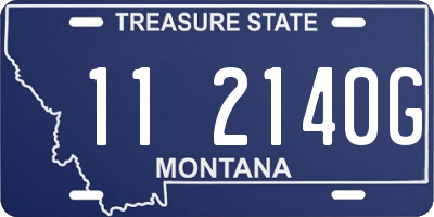 MT license plate 112140G
