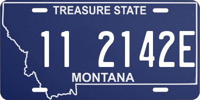 MT license plate 112142E