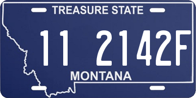 MT license plate 112142F