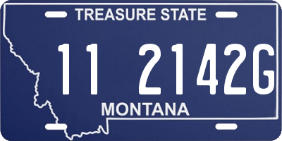 MT license plate 112142G