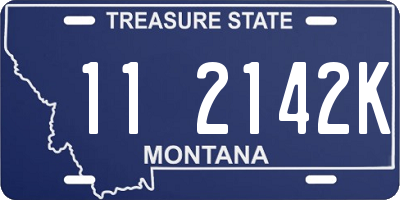 MT license plate 112142K