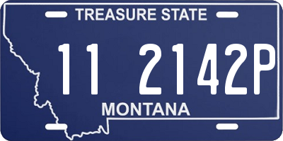 MT license plate 112142P