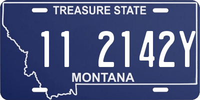 MT license plate 112142Y