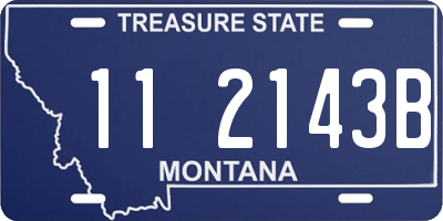 MT license plate 112143B