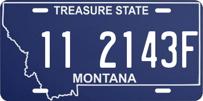 MT license plate 112143F