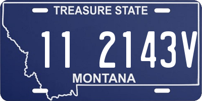 MT license plate 112143V