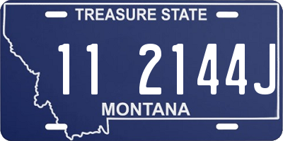MT license plate 112144J