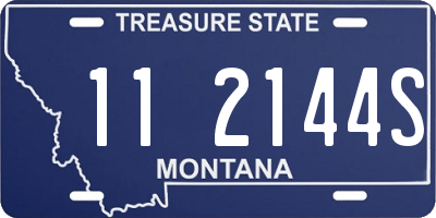MT license plate 112144S