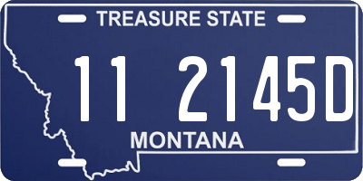 MT license plate 112145D