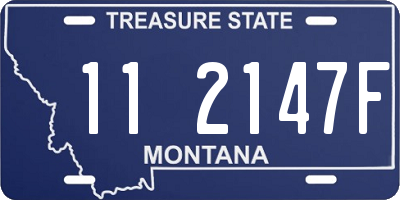 MT license plate 112147F