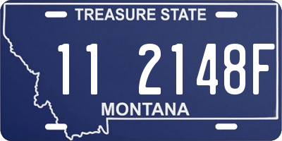 MT license plate 112148F
