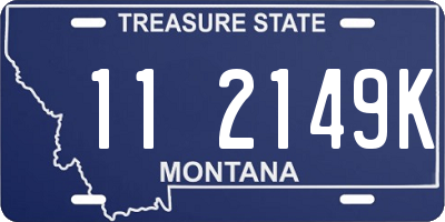 MT license plate 112149K