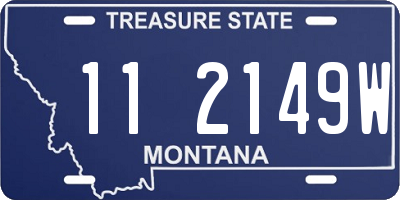 MT license plate 112149W