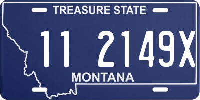 MT license plate 112149X