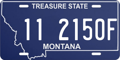 MT license plate 112150F