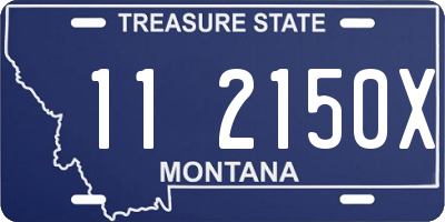 MT license plate 112150X