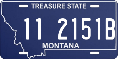 MT license plate 112151B