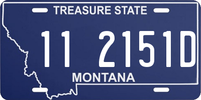 MT license plate 112151D