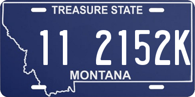 MT license plate 112152K