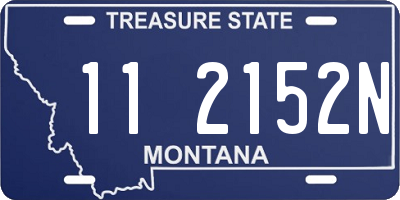 MT license plate 112152N