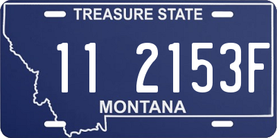 MT license plate 112153F