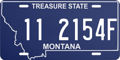 MT license plate 112154F