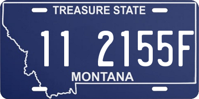 MT license plate 112155F