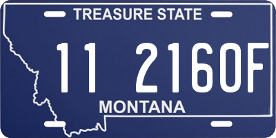 MT license plate 112160F