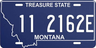 MT license plate 112162E