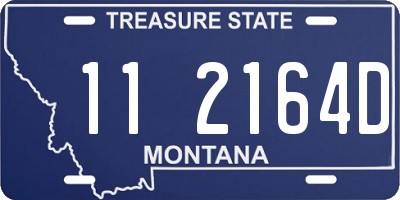 MT license plate 112164D