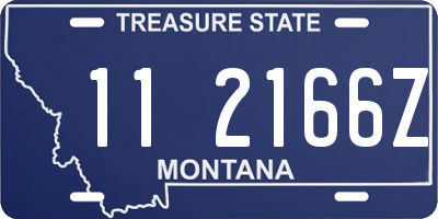 MT license plate 112166Z